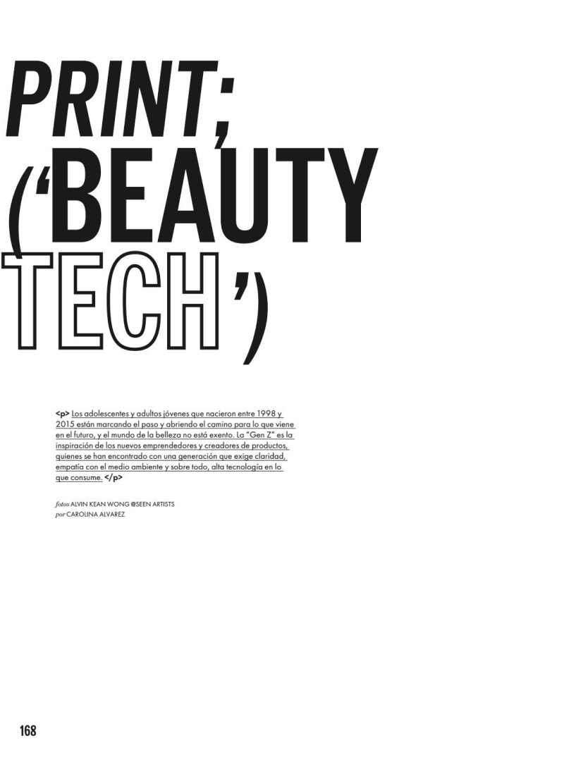 Print: Beauty Tech, September 2020