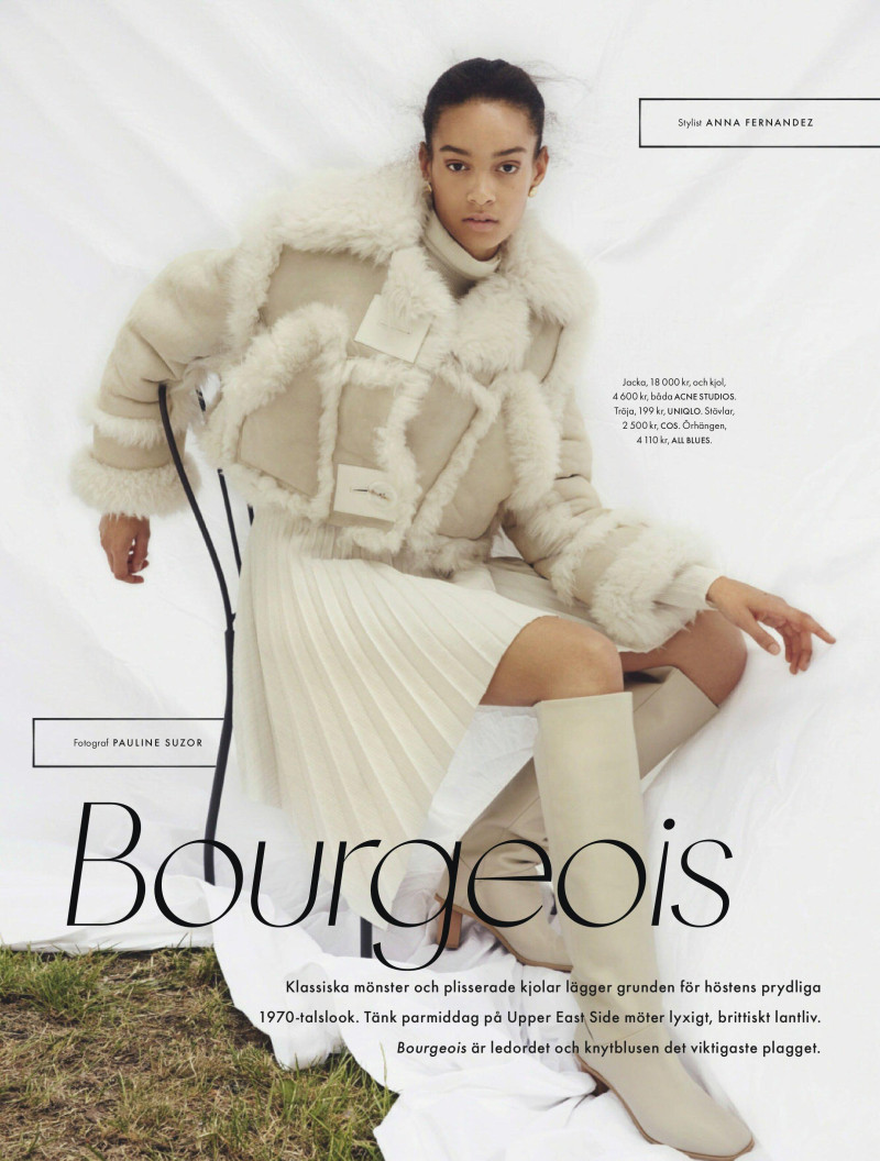 Noemie Abigail featured in Bourgeois, September 2019