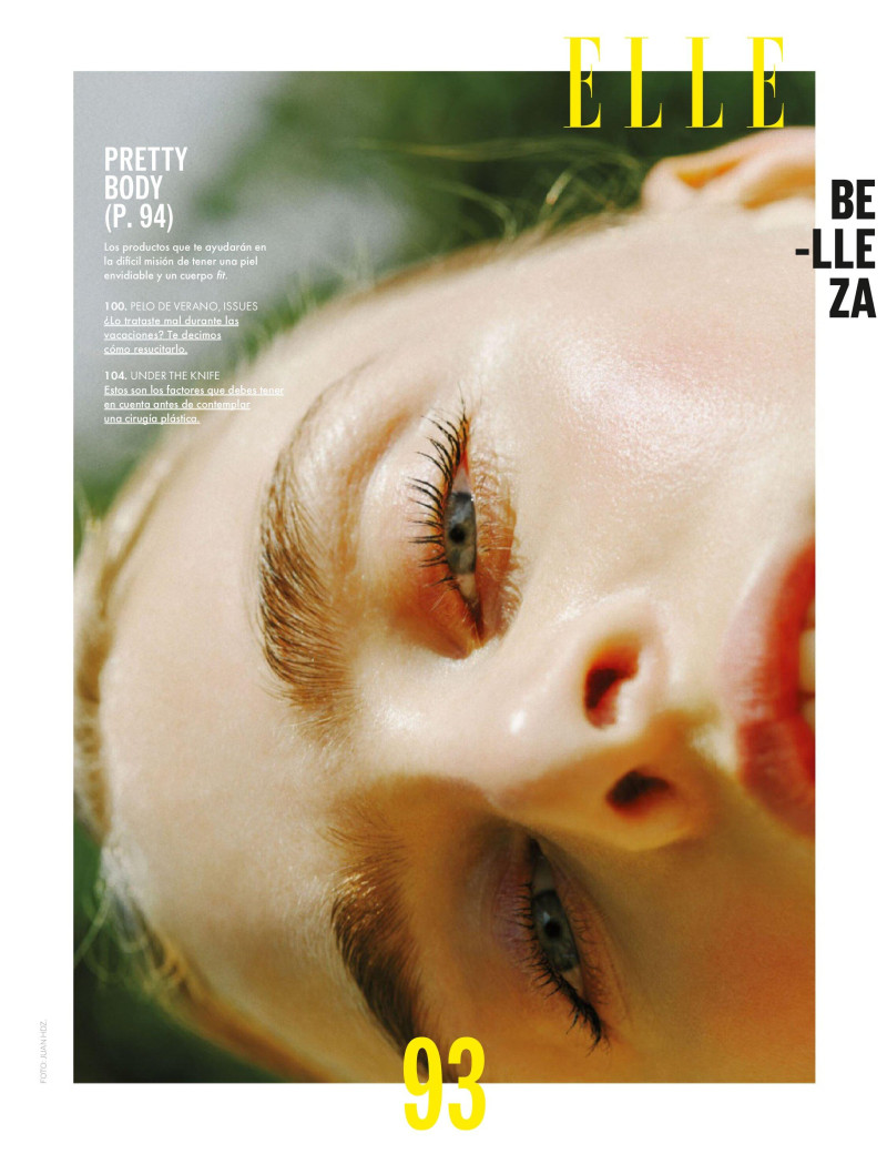 Daniela Witt featured in Elle Belleza: The Subtle Art of Body Caring, August 2019