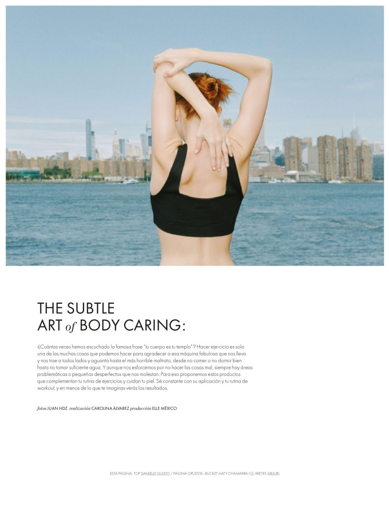 Daniela Witt featured in Elle Belleza: The Subtle Art of Body Caring, August 2019