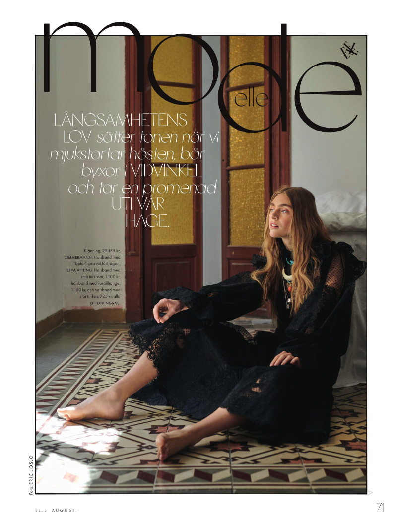 Hedvig Palm featured in Langsam-hetens Lov, July 2019