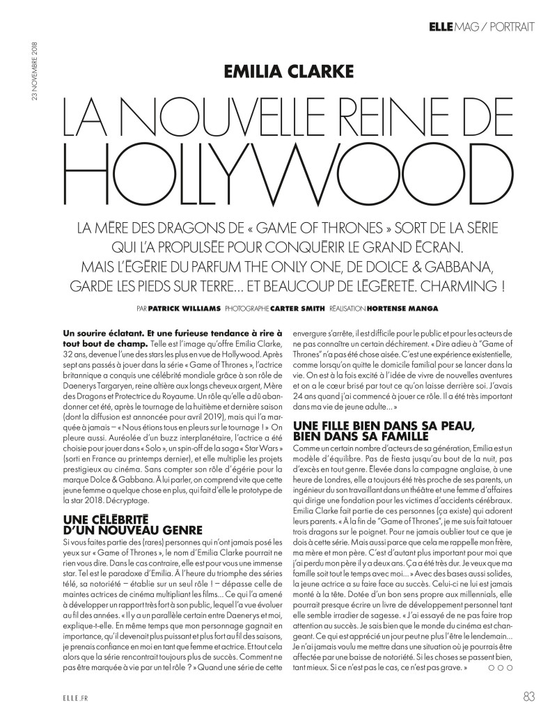 La Nouvelle Reine De Hollywood, November 2018