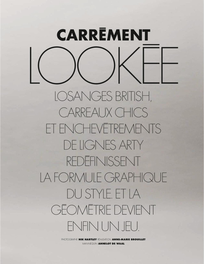 Annelot de Waal featured in Carrement Lookee, October 2018