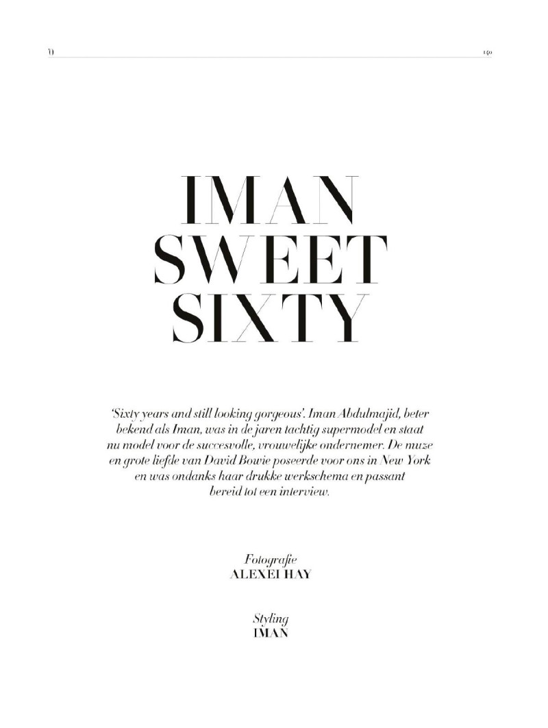 Iman Abdulmajid featured in Iman Sweet Sixty, September 2015