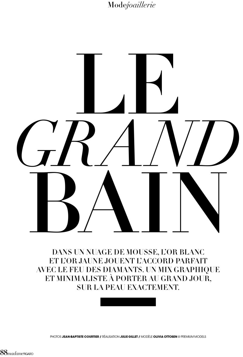 Olivia Weile Ottosen featured in Le Grand Bain, April 2022