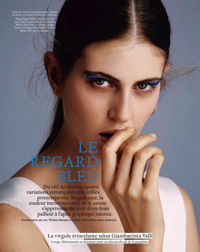 Jennifer Messelier featured in Beaute: Le Regard Bleu, March 2016