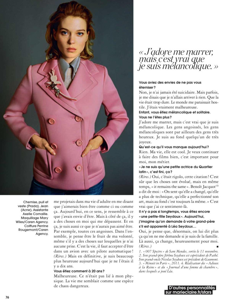 Lea Seydoux, November 2015