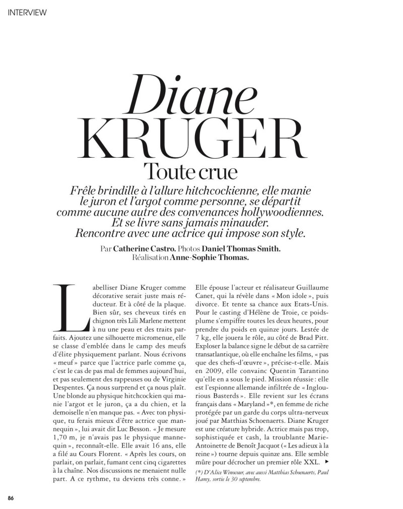 Diane Heidkruger featured in Diane Kruger, October 2015