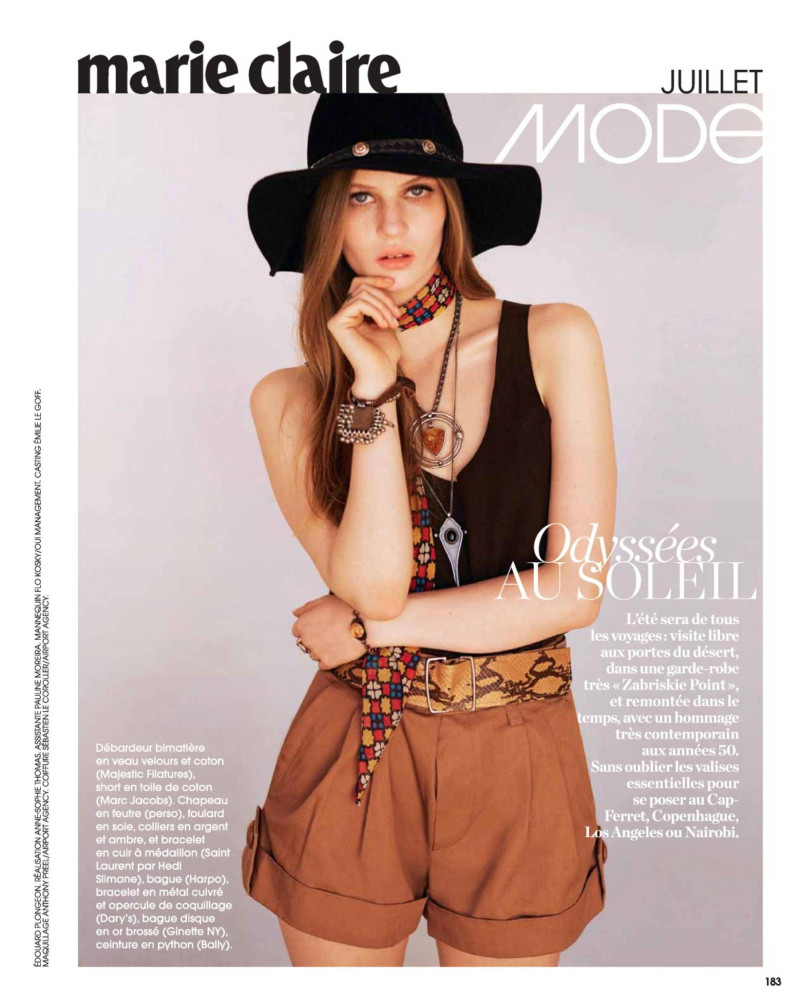 Florence Kosky featured in La Fiancée du Desert, July 2015