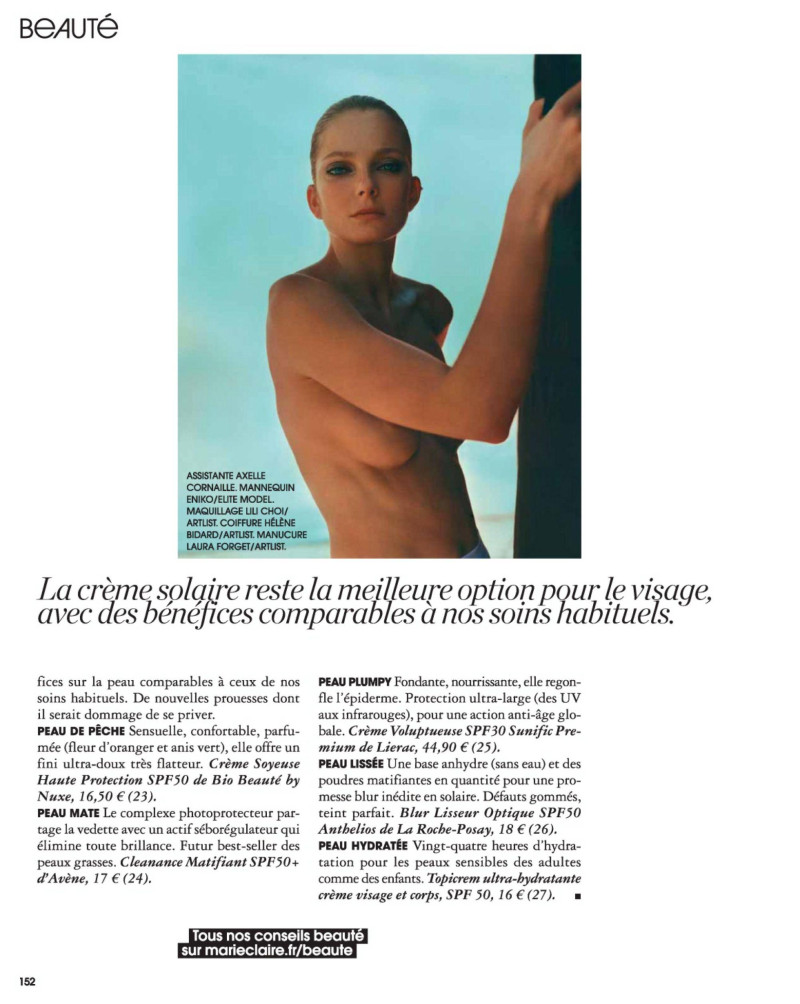 Eniko Mihalik featured in Beaute, July 2015