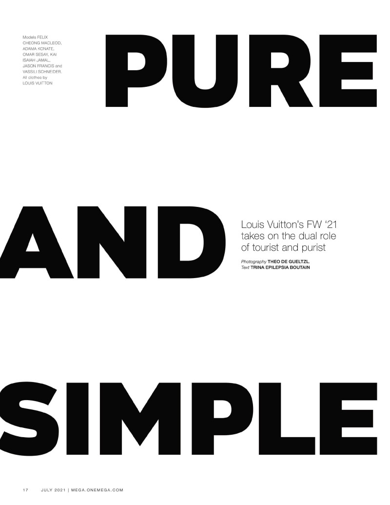 Omar Sesay featured in Pure And Simple, July 2021