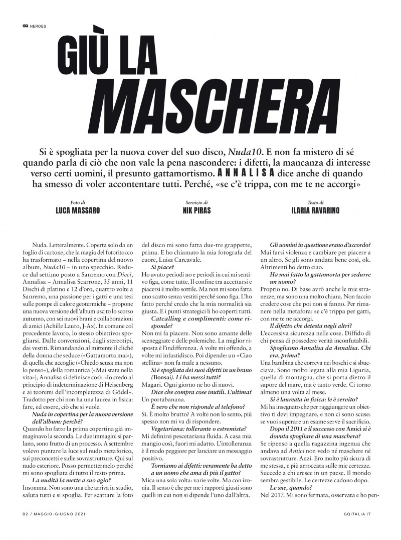 Giù La Maschera, May 2021