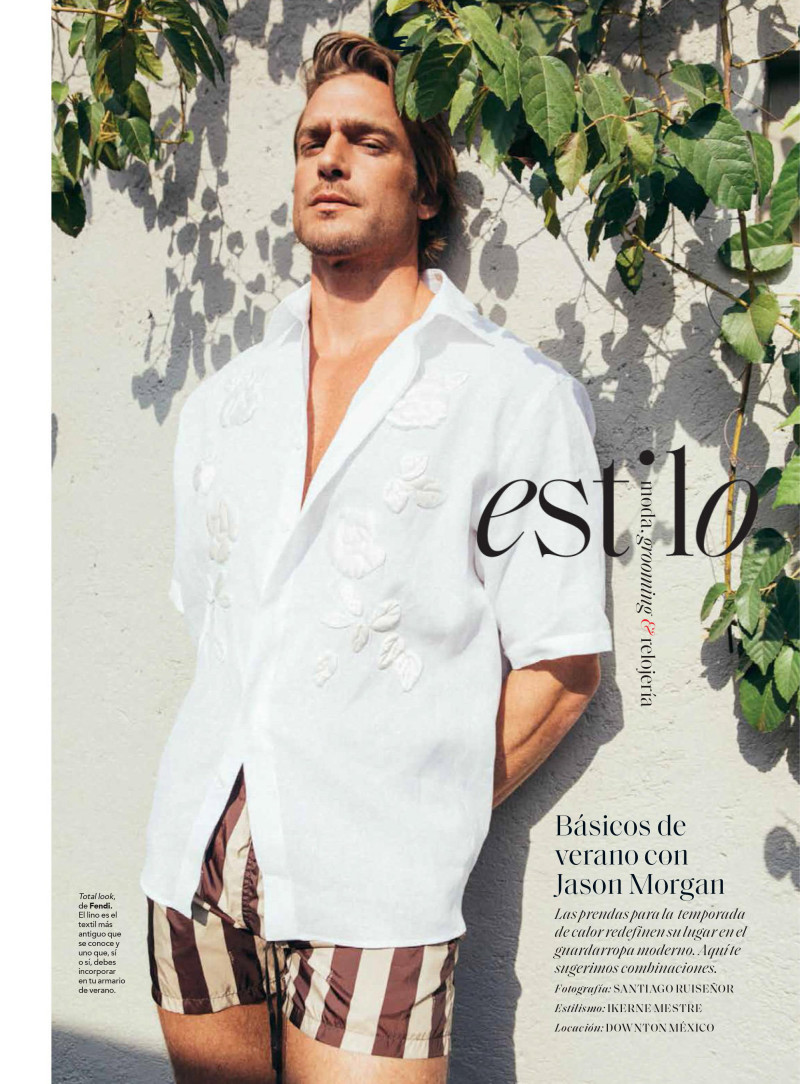 Jason Morgan featured in Estilo, June 2021