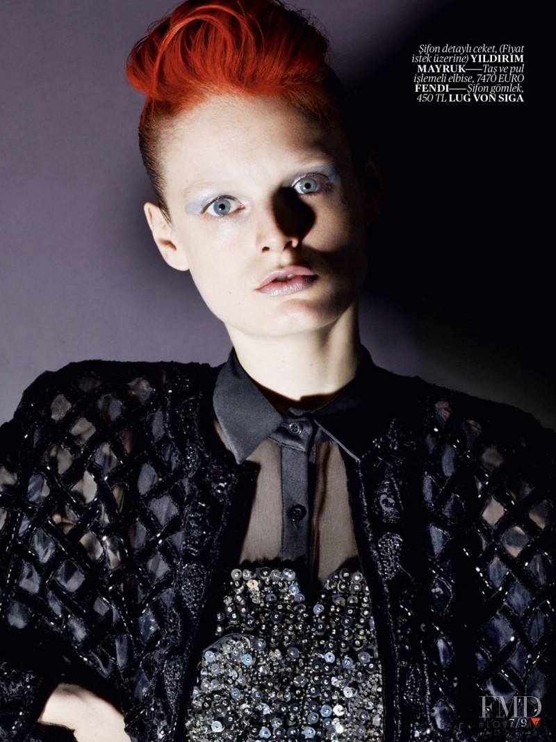 Hanne Gaby Odiele featured in Yaliniz Gezen Yildiz, May 2013