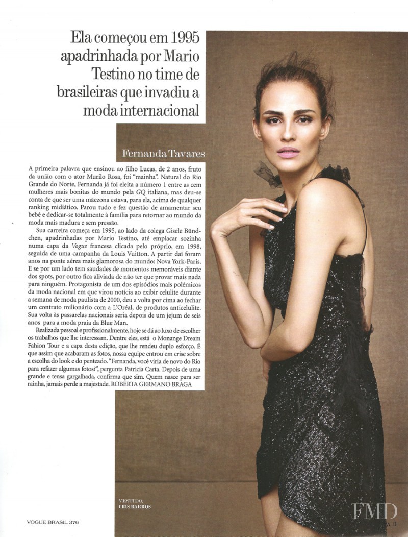 Fernanda Tavares featured in Dream Team, May 2010