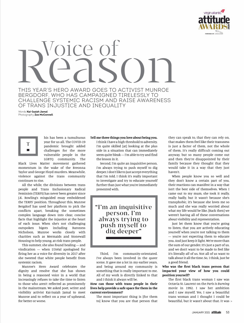 Voice Of Reason, January 2021