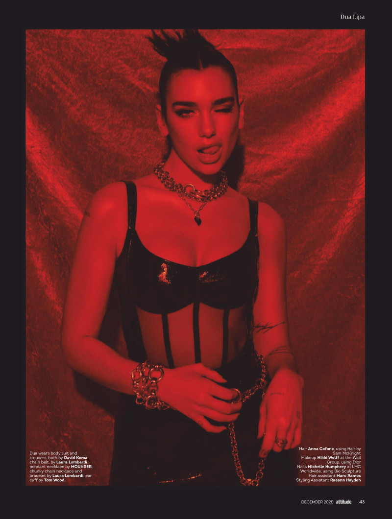 Dua Lipa featured in A Lipa Faith, December 2020