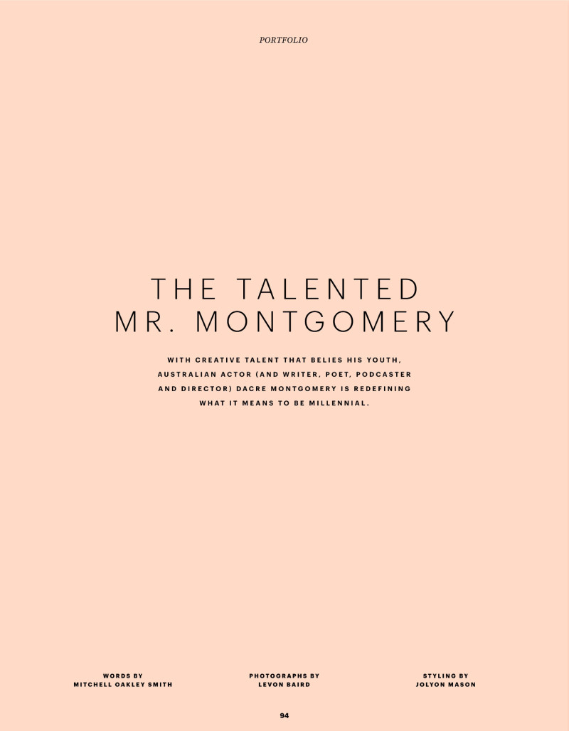 The Talented Mr. Montgomery, September 2020