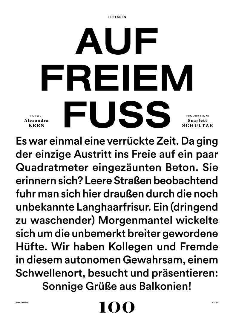 Auf Freiem Fuss, September 2020