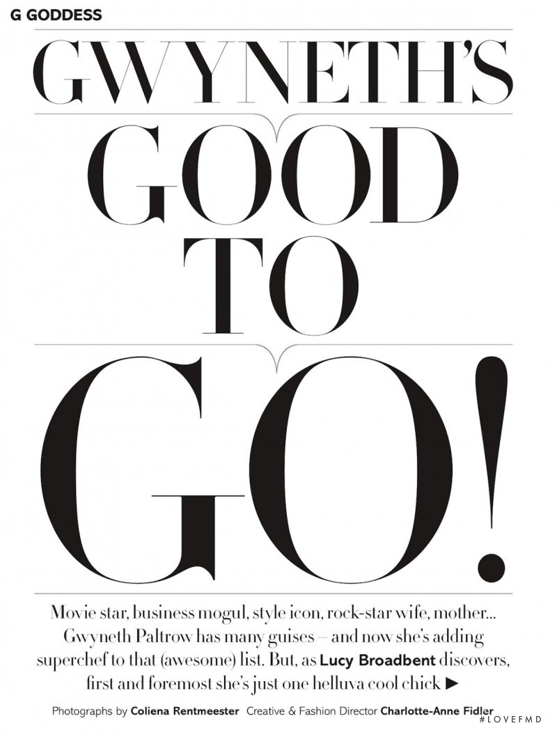 Gwyneth\'s Good To Go, June 2013