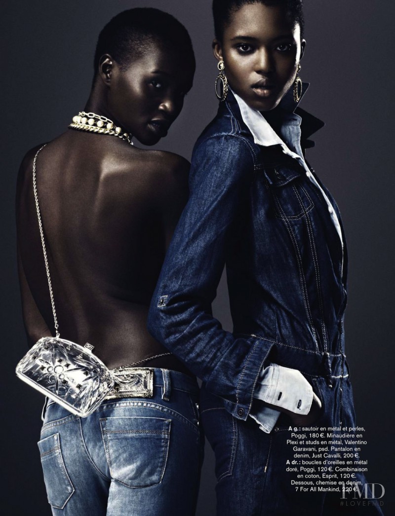 Ataui Deng featured in Radical Denim, June 2013