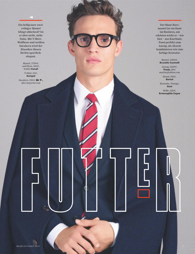 Julian Schneyder featured in Mantel Futter, September 2020