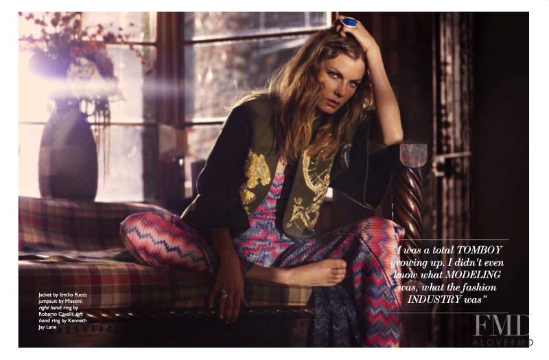 Angela Lindvall featured in Bohemian Soul, May 2013