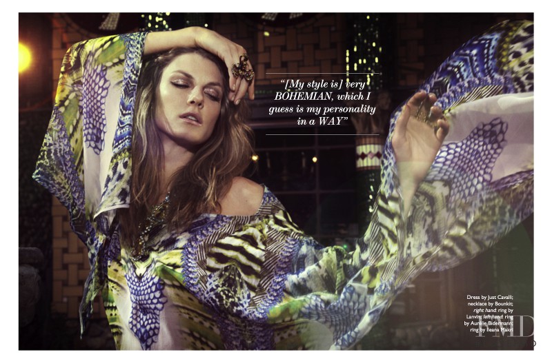Angela Lindvall featured in Bohemian Soul, May 2013