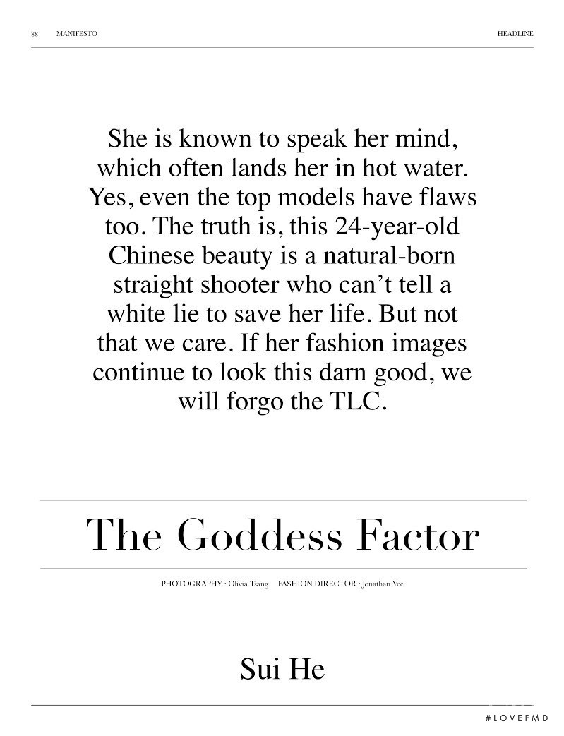 The Goddess Factor, April 2013