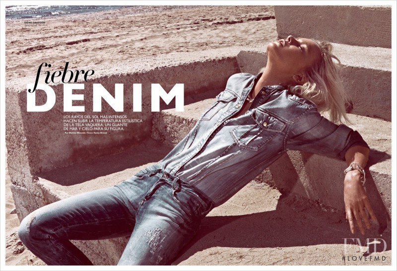 Dewi Driegen featured in Fiebre Denim, May 2013