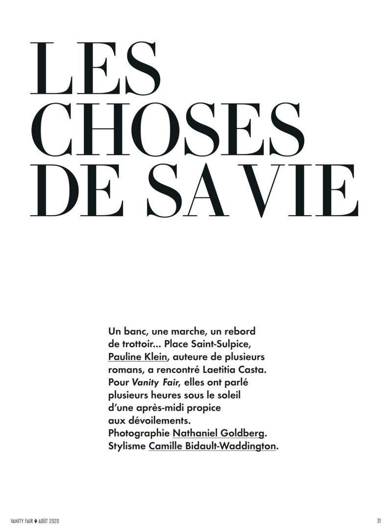 Les Choses De Sa Vie, August 2020