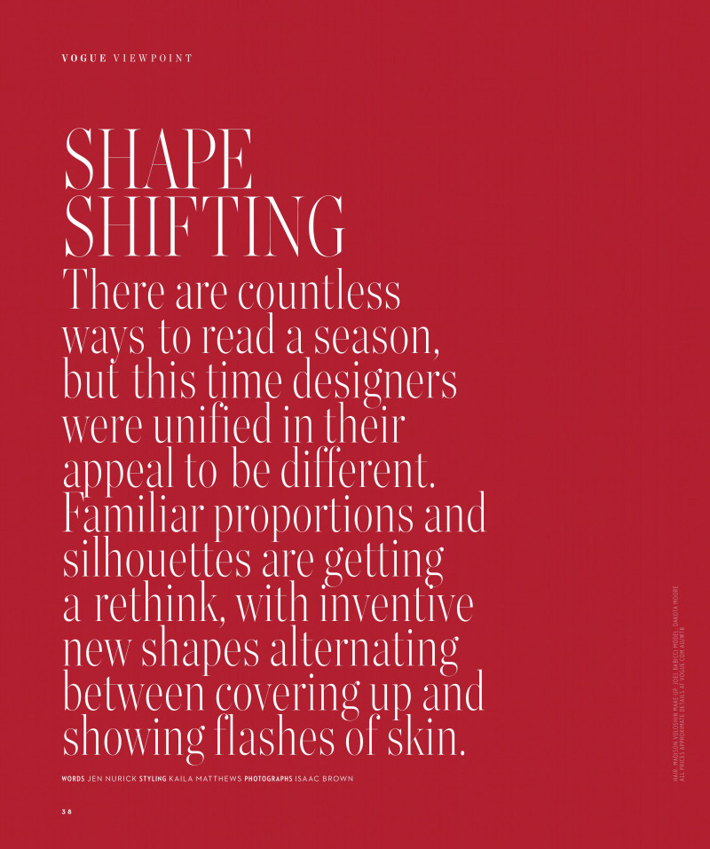 Vogue Viewpoint: Shape Shifters, May 2020