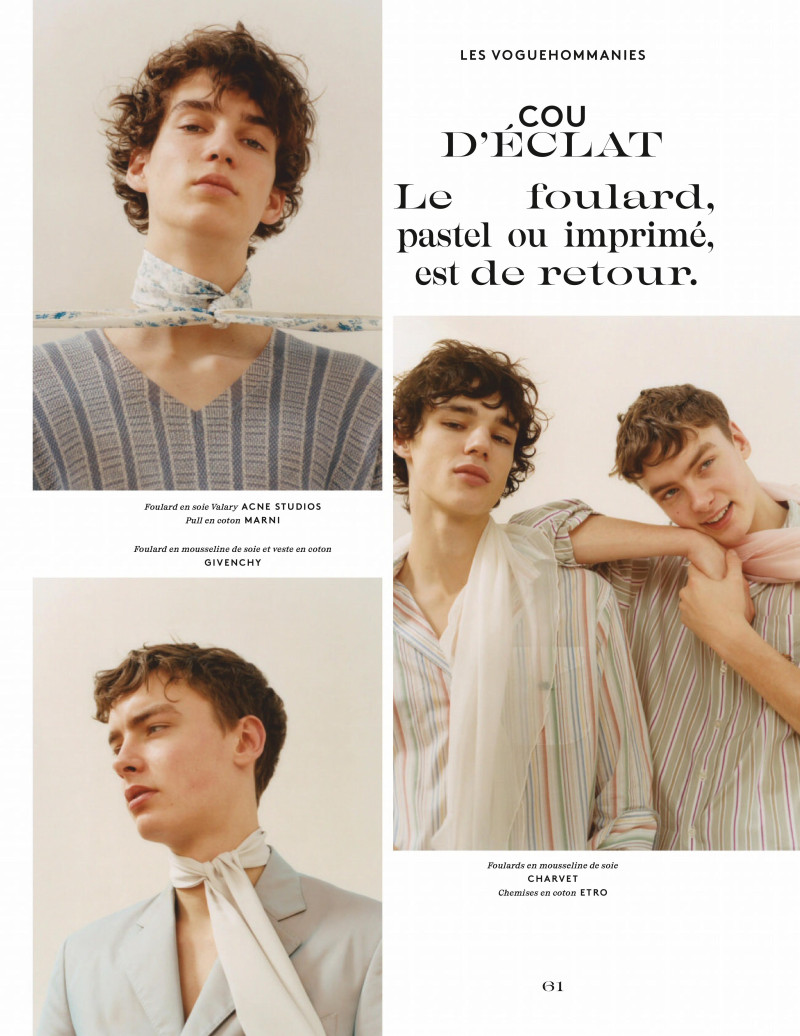 Fernando Lindez featured in Les Vogue Hommanies, March 2020