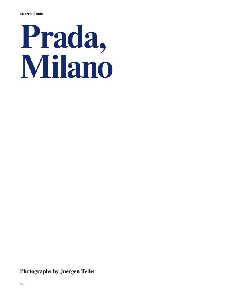 Miuccia Prada, May 2020