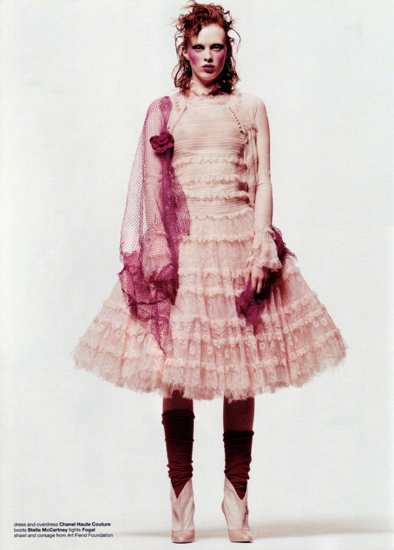 Karen Elson featured in Fin De Ciécle Boudoir, June 2002