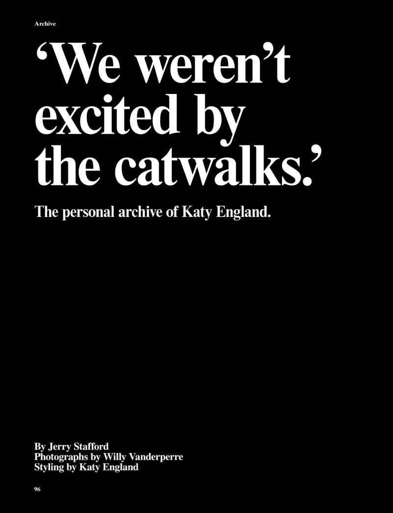 Kate Moss featured in Archive. Katy England, May 2015