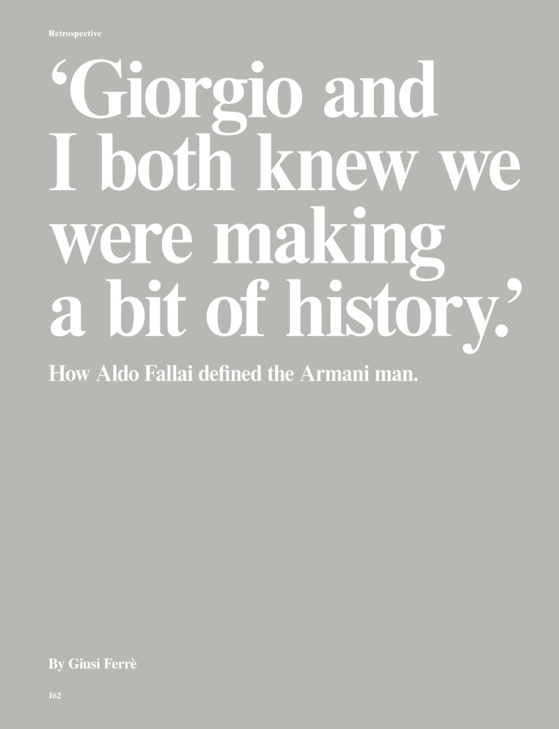 Retrospective: Aldo Fallai & Giorgio Armani, February 2014