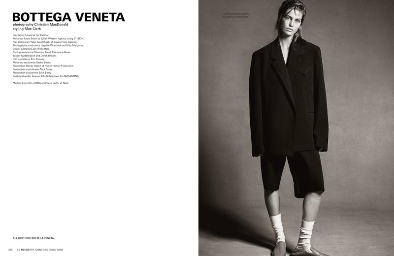 Luna Bijl featured in Bottega Veneta, March 2020