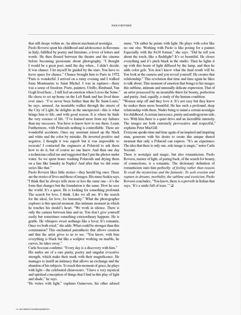 The Paolo Profile, March 2017