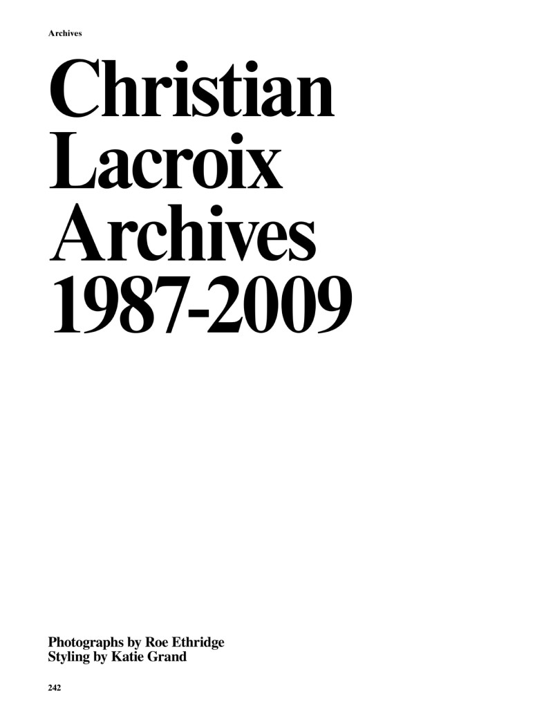 Archives: Christian Lacroix, March 2019