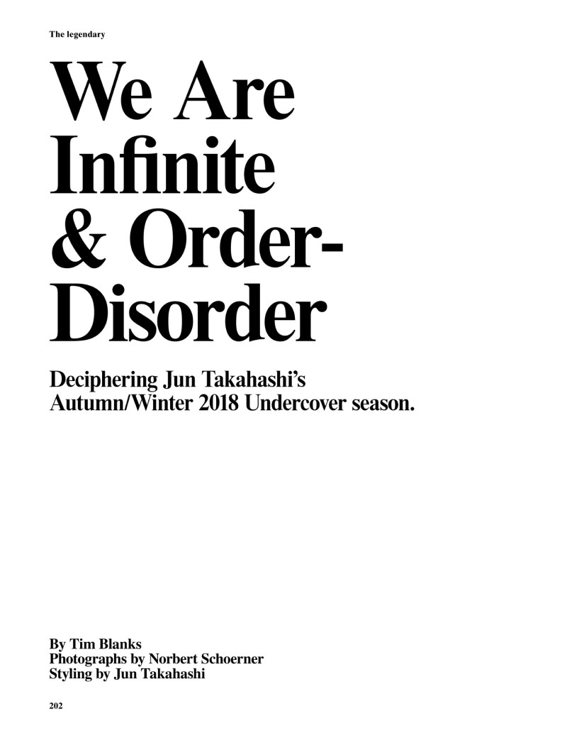 The Legendary: Jun Takahashi\'s Undercover, March 2018