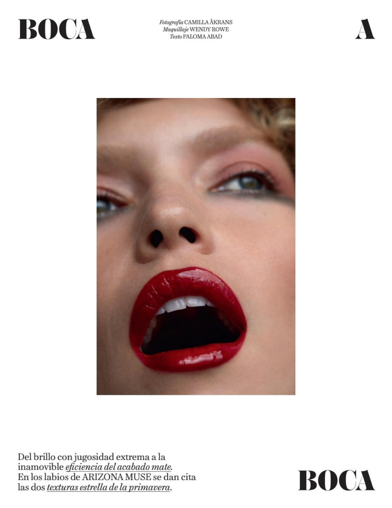 Arizona Muse featured in Boca A Boca, March 2020