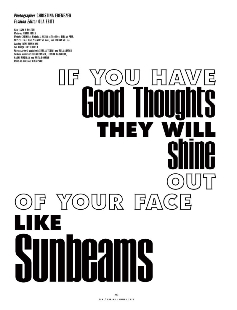 Akira Reid featured in If You Have Good Thoughts They Will Shine out of Your Face Like Sunbeams, March 2020