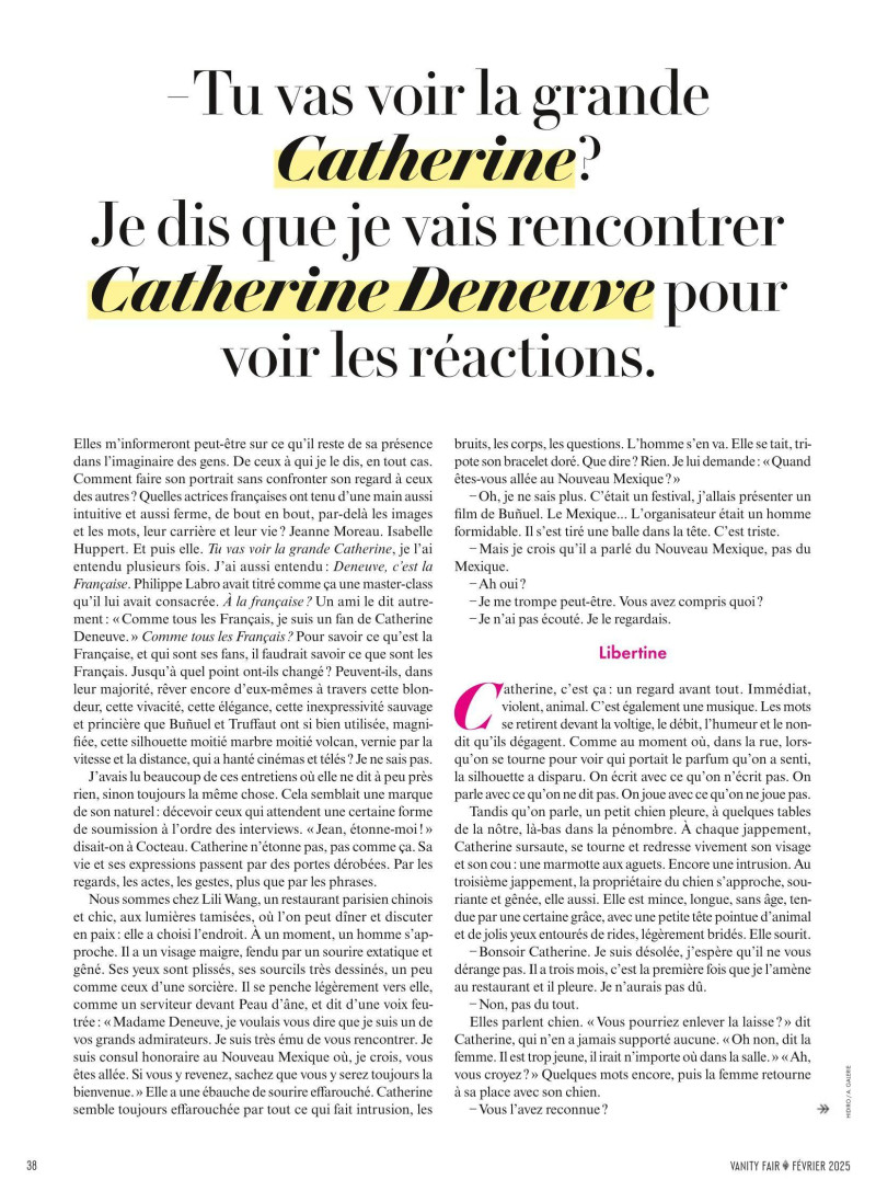 1. Recontre—Avec qui suis-je? Catherine ou "la Deneuve"?" By Philippe Lançon, February 2025