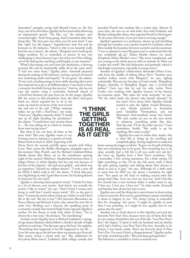 Margaret Qualley featured in Stars Align, January 2025