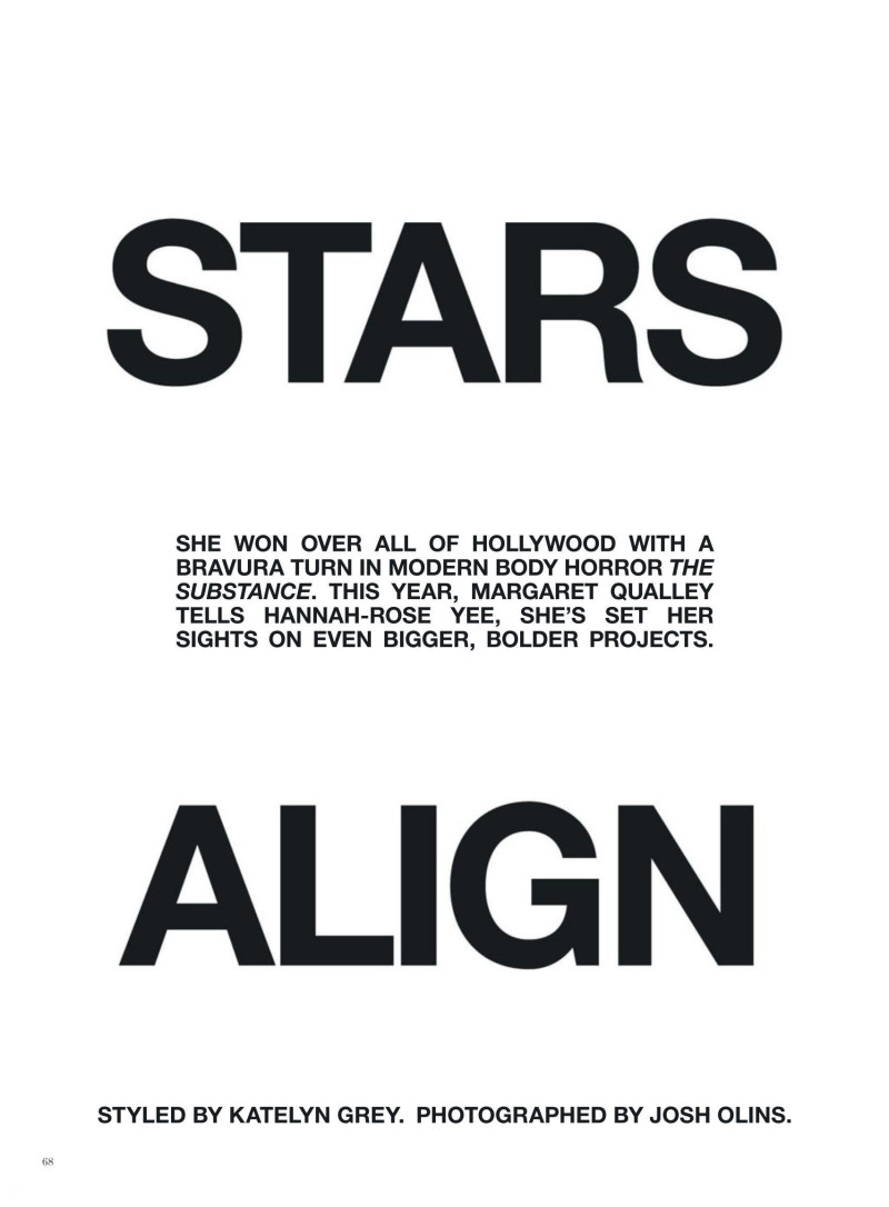 Margaret Qualley featured in Stars Align, January 2025