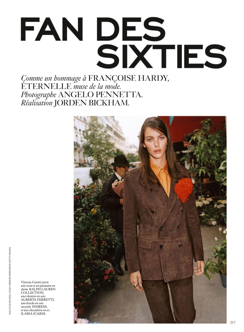 Vittoria Ceretti featured in Fan des sixties, October 2024