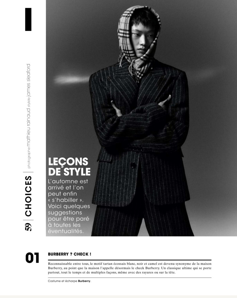 Hoyong Kim featured in Leçons de Style, December 2024