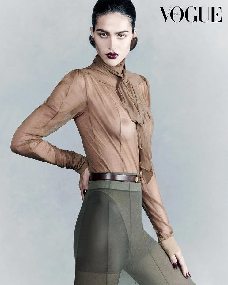 Amelia Gray Hamlin featured in Saint Laurent, December 2024