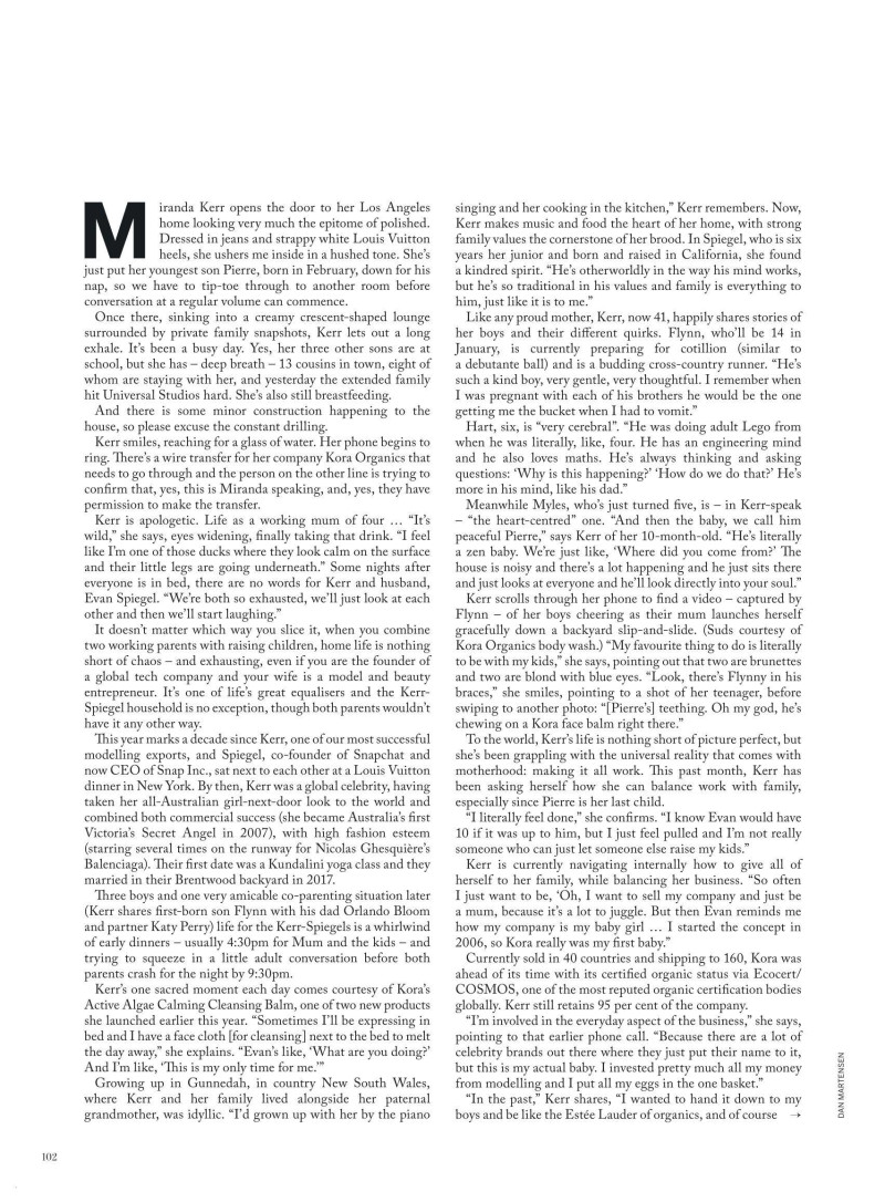 Miranda Kerr featured in High Point, December 2024